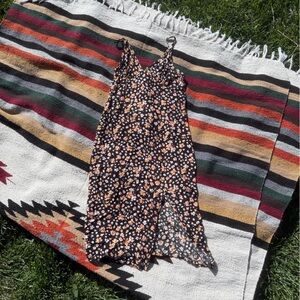 American Eagle Outfitters Black Floral Midi Dress